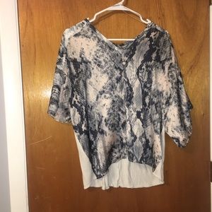 snake skin blouse